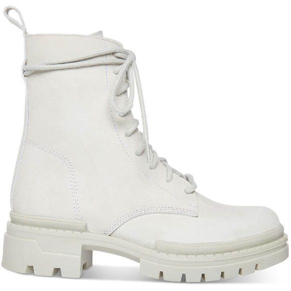 NEW Steve Madden Womens Jamisyn ICE Leather Combat & Lace-up Boots Shoes SZ 5.5 - Picture 3 of 5